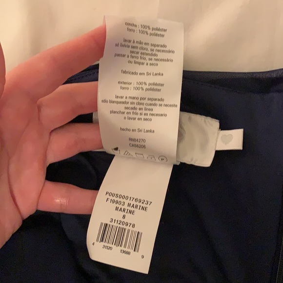 David’s Bridal Spaghetti Strap Mesh Blouson Dress - Picture 14 of 16